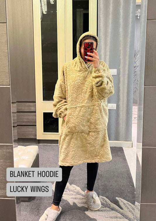 Beige Blanket Hoodie